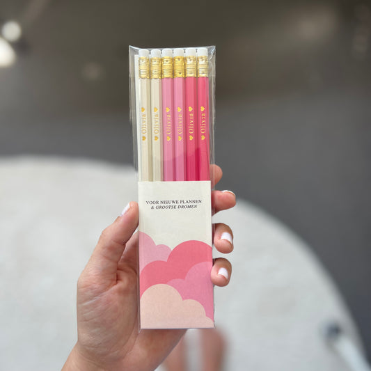 Pack van 6 ⎥ Soft pink