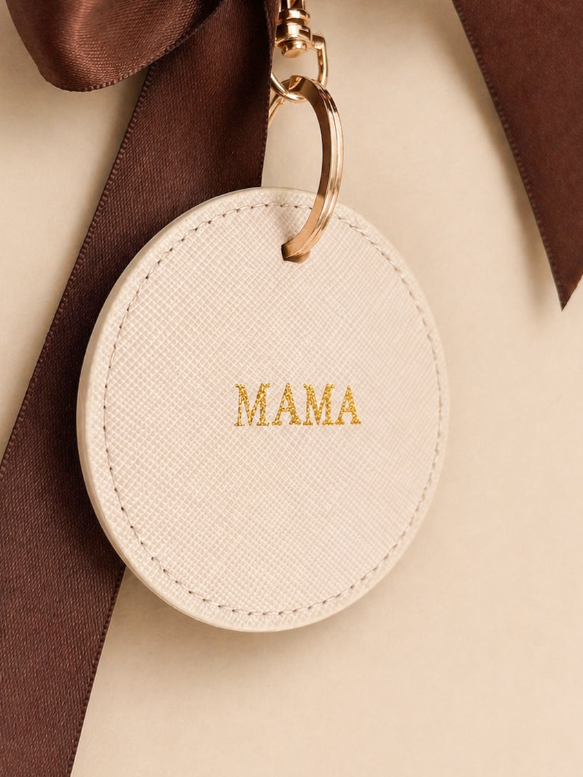 Sleutelhanger Rond ⎮ Pure Beige