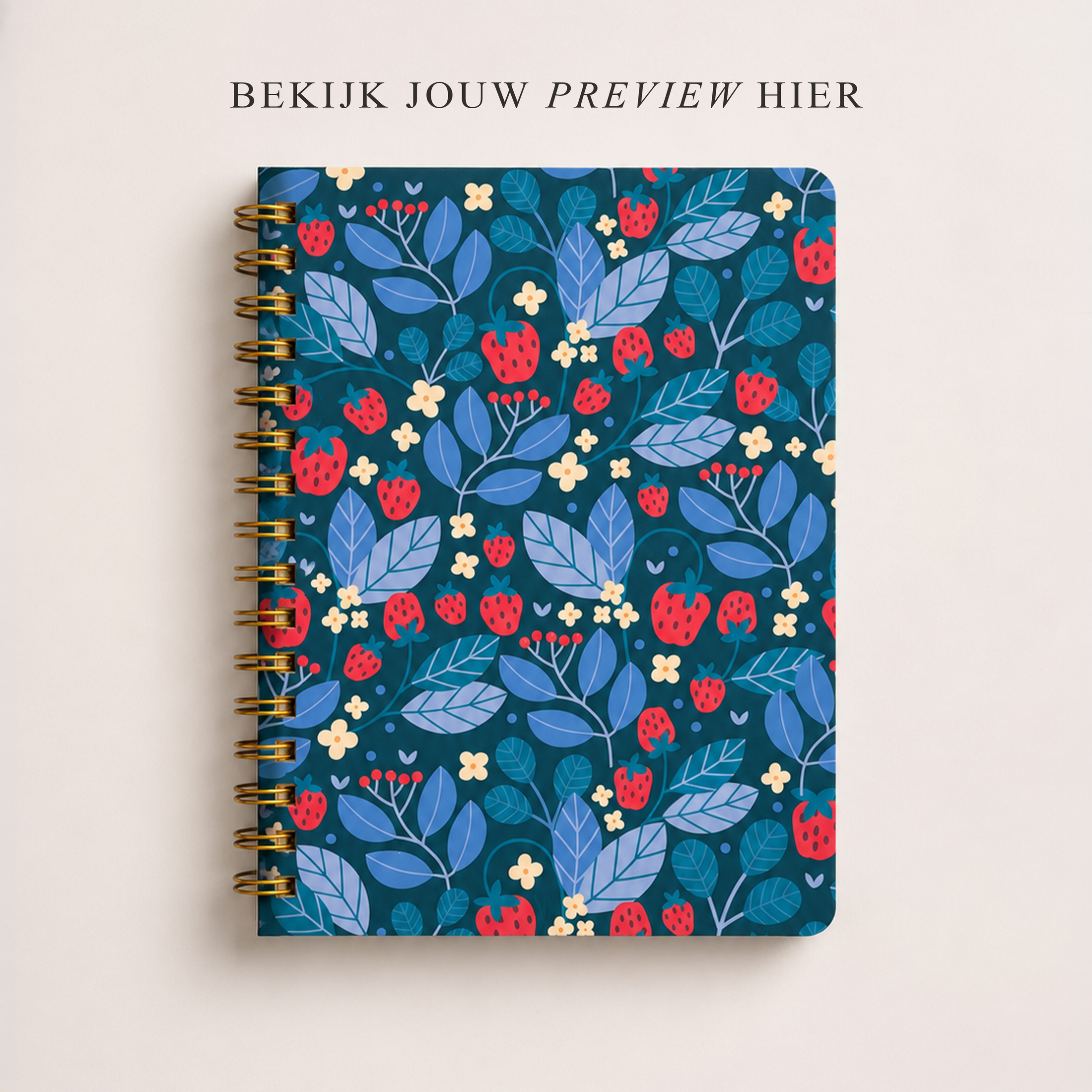 Notitieboek ring ⎮ Strawberry ⎮ Gelinieerd