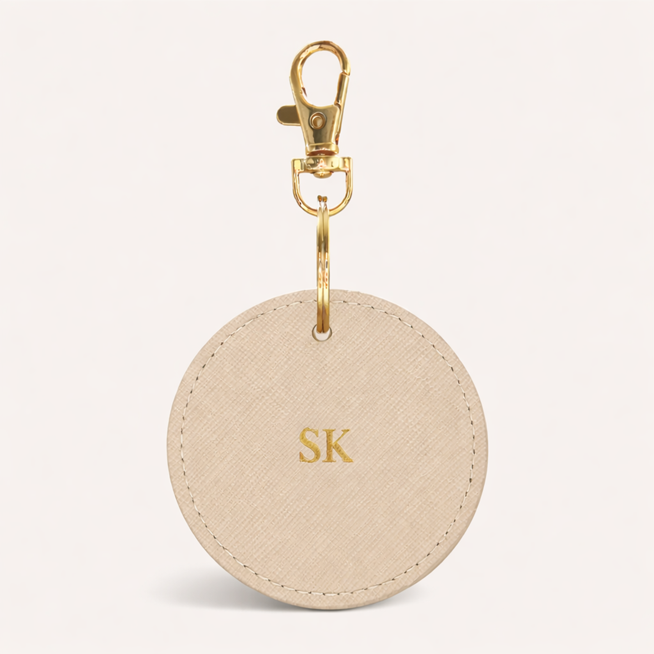 Sleutelhanger Rond ⎮ Pure Beige