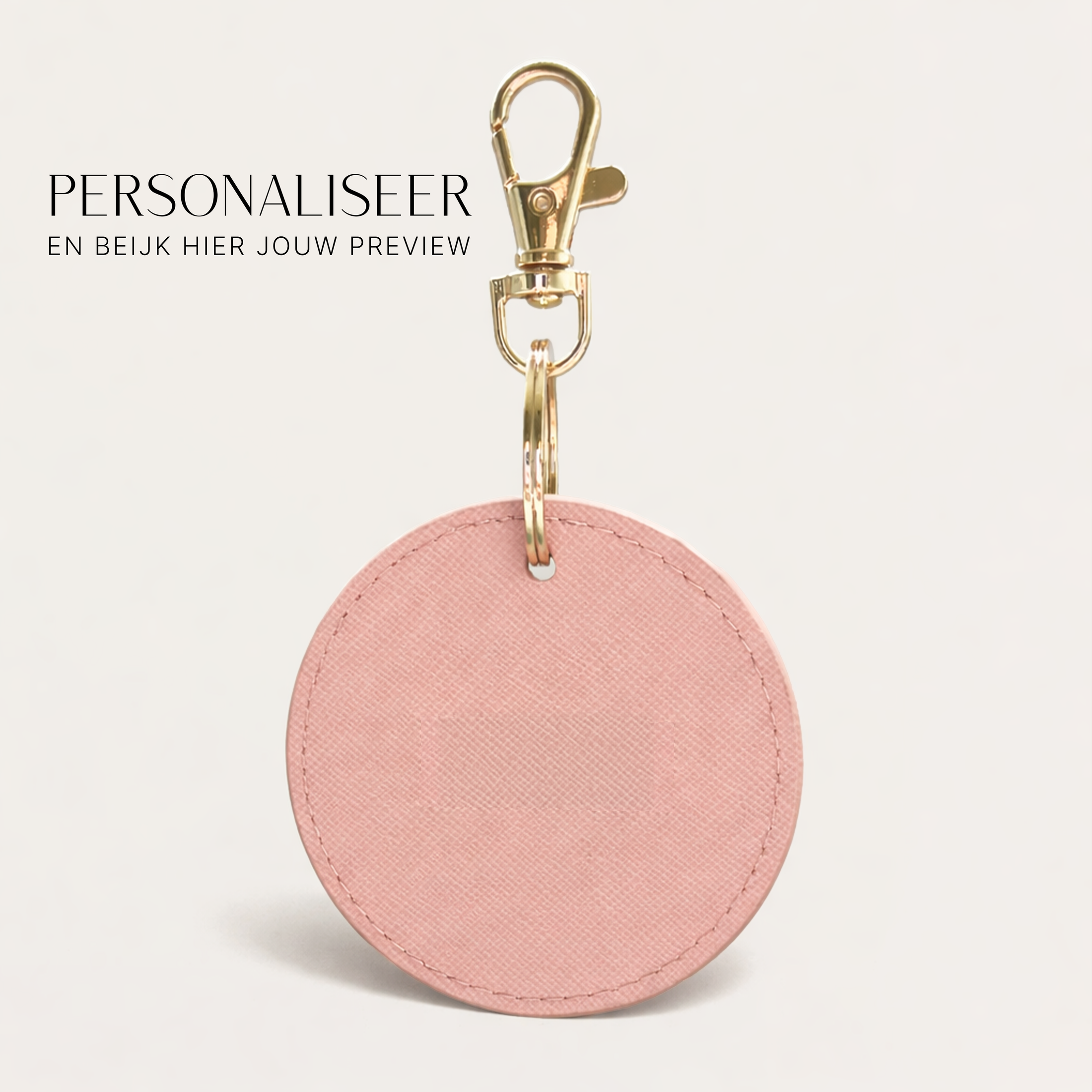 Sleutelhanger Rond ⎮ Soft Pink