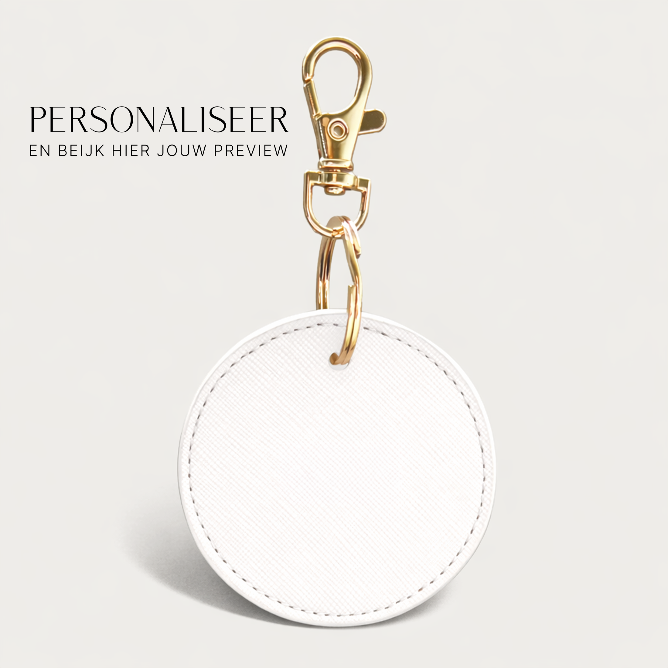 Sleutelhanger Rond ⎮ Delicate White